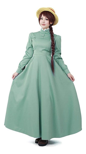 Vestido Howl's Moving Castle Sophie Green For Cosplay Y Mic
