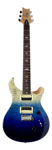 Guitarra elétrica PRS Guitars SE Custom 24 de  bordo/mogno 2021 blue fade com diapasão de pau-rosa