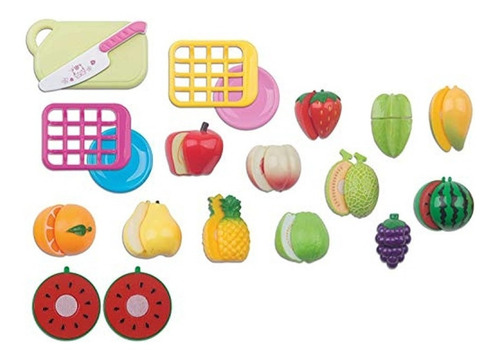 Imagem 2 de 4 de Horti Fruti Frutas Comidinhas De Brinquedo C/velcro Braskit
