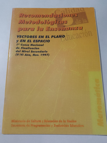 Recomendaciones Metodológicas Matemáticas 1997
