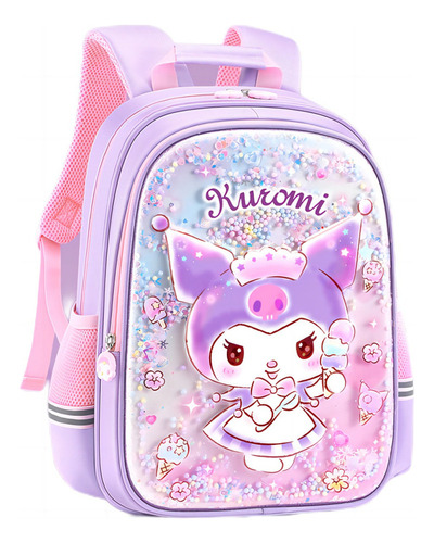 Lindas Cuentas Que Fluyen De Color Arena Kuromi, Mochila Esc