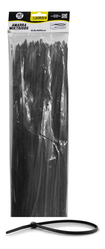 Amarra Plastica Uduke Negra 4.8x400mm (40 Cm) (100 Unds)