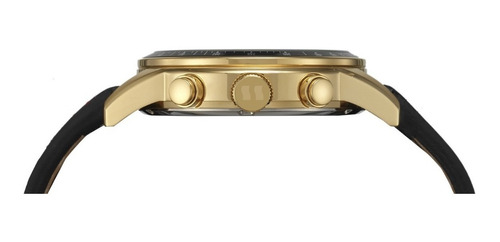 Relógio Seculus Cronógrafo,dourado,10atm,couro, 23649gpsvha1