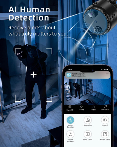 Vidcastive Mini Spy Câmera Escondida 4k Wifi Wifi Pequena Na