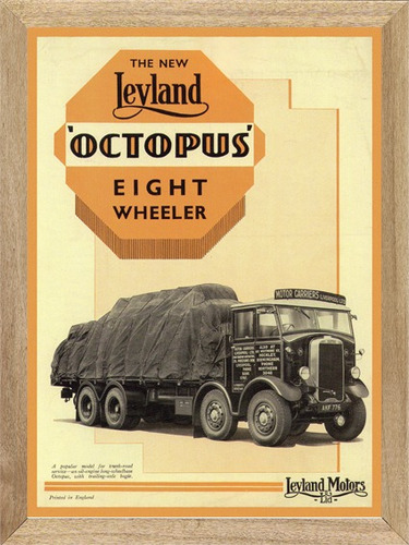 Camiones Leyland Cuadro Publicidad Poster Cartel     B252