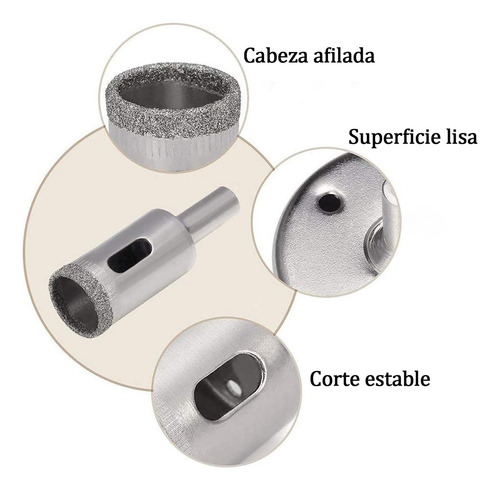 Broca De Diamante De 15 Peças, Ferramentas De Broca De