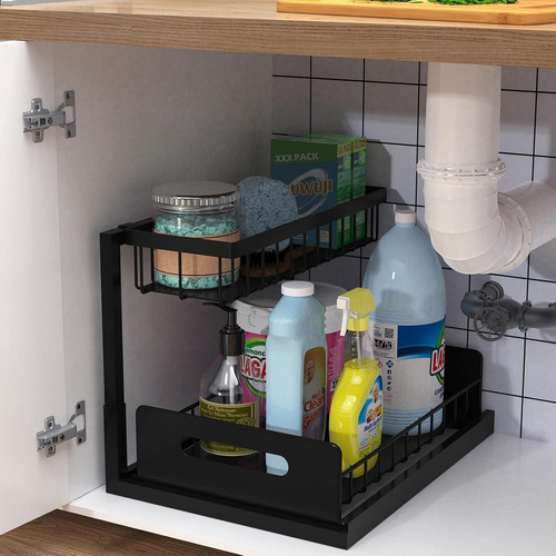 Organizador Deslizable 2 Niveles Multiuso Cocina Y Baño