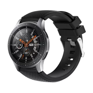 Pulseira De Silicone Fivela Prata 22mm Compativel Com Samsung Galaxy Watch 46mm R800 Gear S3 Classic Frontier Watch 3 45mm Gear 2
