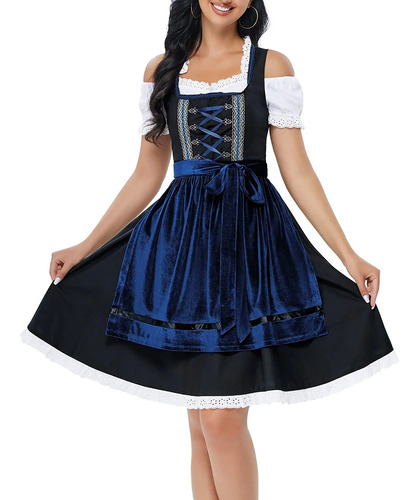 Disfraces Para Mujer Para Oktoberfest Azul Talla Xxl