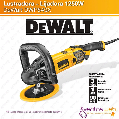 Pulidora Lustralijadora Dewalt 7 Dwp849x 1250w Profesional | Envío gratis