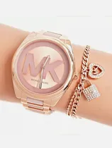 Comprar Reloj Michael Kors Mujer Original Rosa Fucsia Cristales 