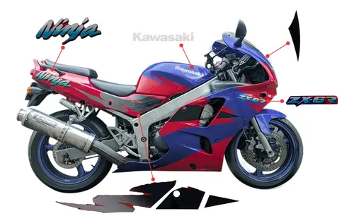 バンダイ　ジムテープ　1996 Kit Adesivos Faixas Kawasaki Ninja Zx-6r 1995 1996 Vermelha