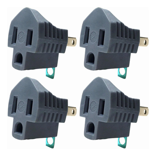 Adaptador 3 Clavija 2 Convertidor Tierra Polarizado Etl 4