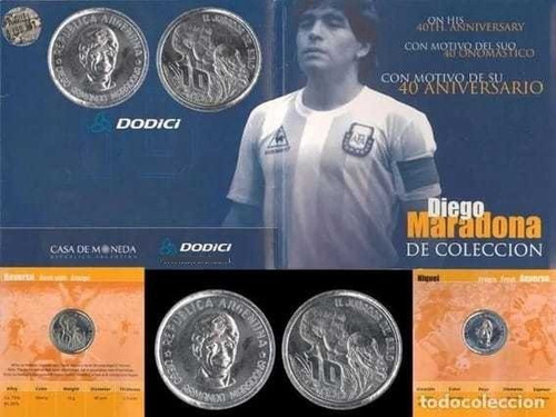 Moneda 40 Aniversario Original De Maradona