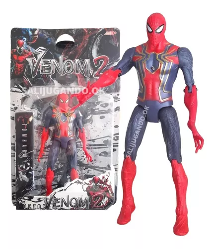 Muñeco Hombre Araña Articulado 17cm Luz Compatible Spiderman