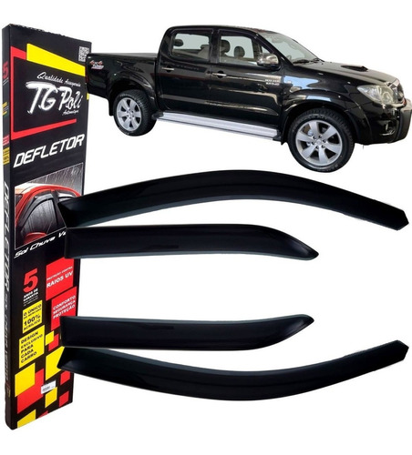 Calha De Chuva Defletor Tg Poli 04 Portas Hilux Sw4 2007....