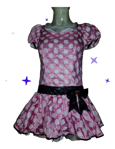 Sexy Mini Vestido Disfraz Minnie Mousse Rosa