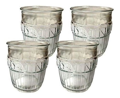 Juego De 4 Vasos De Vidrio Transparente Circleware De 14 Oz 