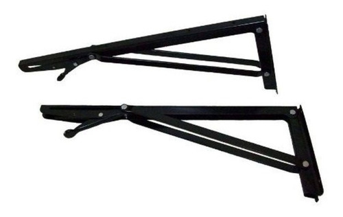 Par De Suportes Dobrável 41cm P/ Mesas Preta Krok