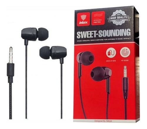 Auriculares Audifonos Inkax Sweet Sounding Negros