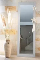 Comprar Espejos Grandes Marco Madera Decorativo Moderno 128 X 45 Cm Marco Gris