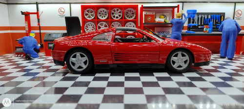 Ferrari 348 Ts Burago Escala 1 18, Rojo (Usado)