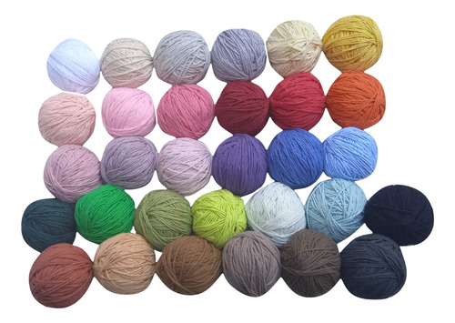Kit Amigurumi 31 Hilos Algodon + Agujas Crochet + 42 Lanas