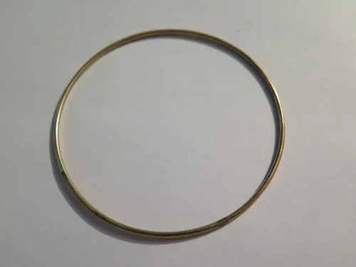 Par De Pulseras - Esclavas Enchapadas En Oro Dorado 6.6 Cm 6.6 Cm (Usado)