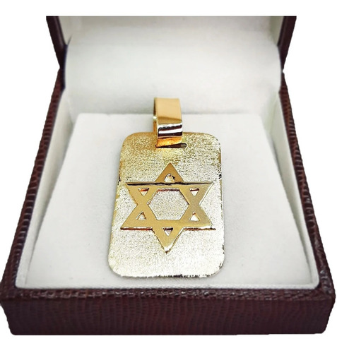Imagem 5 de 6 de Pingente Estrela De Davi Placa 8 Gramas Ouro 18k