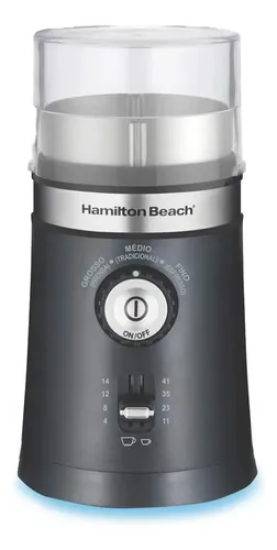 Moedor de Café Elétrico Hamilton Beach Ajustável Inox 150W Tritur...