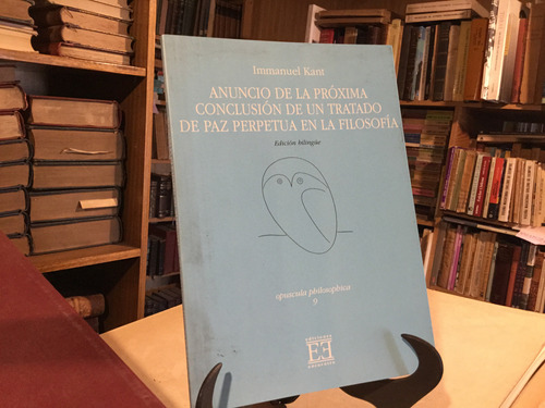 Anuncio Próxima Conclusión Tratado De Paz Perpetua Kant