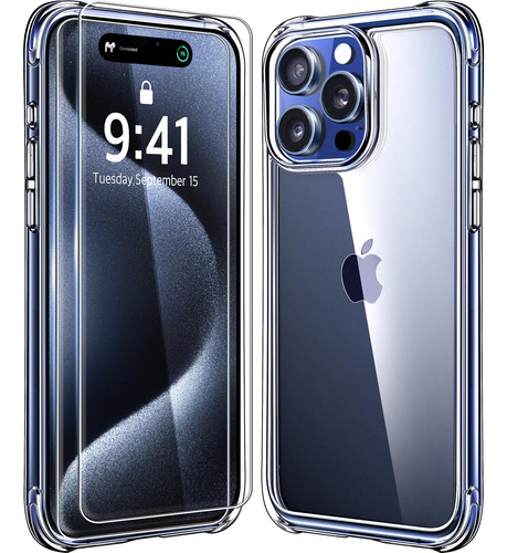 Mkeke Funda Ultra Transparente Para  Phone 15 Pro Max, [no