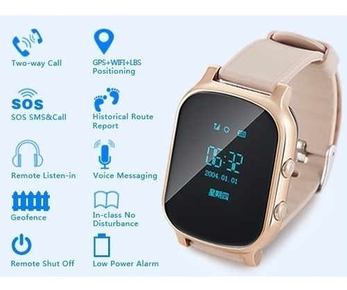Imagen 5 de 9 de Reloj Celular Gps Localizador T58 App Sim Instalado C/$