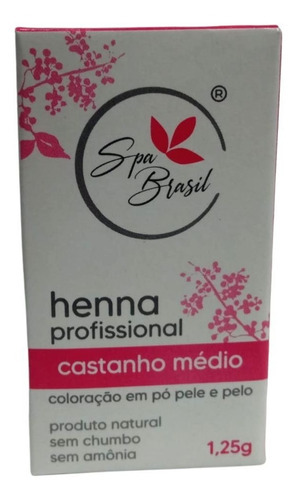 Henna Para Sobrancelha Castanho Médio Spa Brasil 2,5g