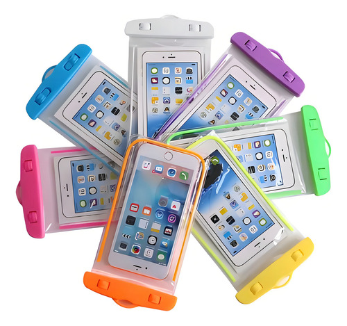 Capa Prova D'água Celular Case Lacrada Chuva - Laranja