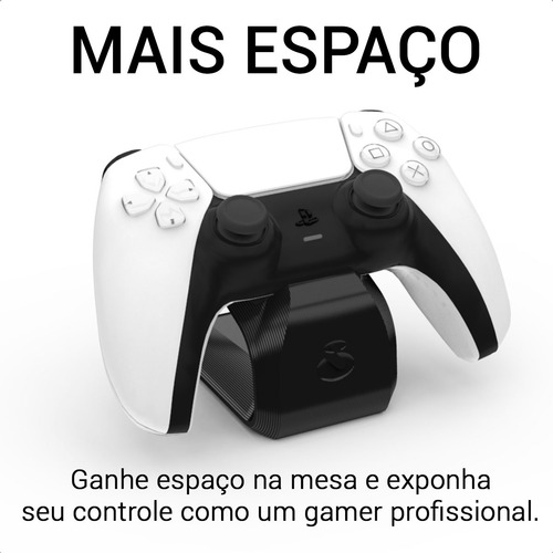 Suporte Controle Playstation 5 Ps5 Apoio De Mesa Vn Cor Branco