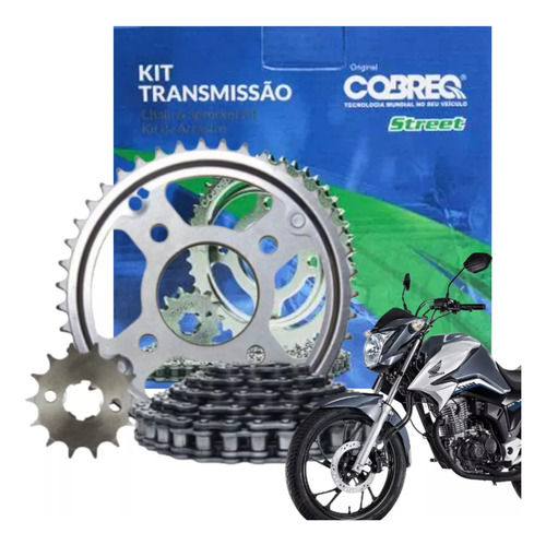 Kit Relacao Transmissao Cobreq Honda Titan Fan Start 160