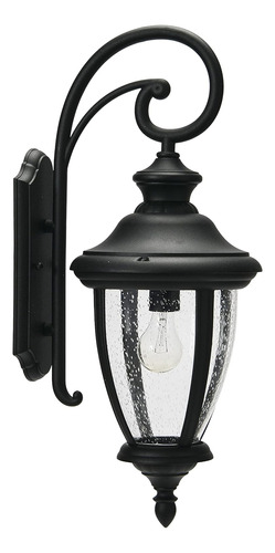 Luz Exterior Prestwick De Metal Y Vidrio, Color Negro Mate, 