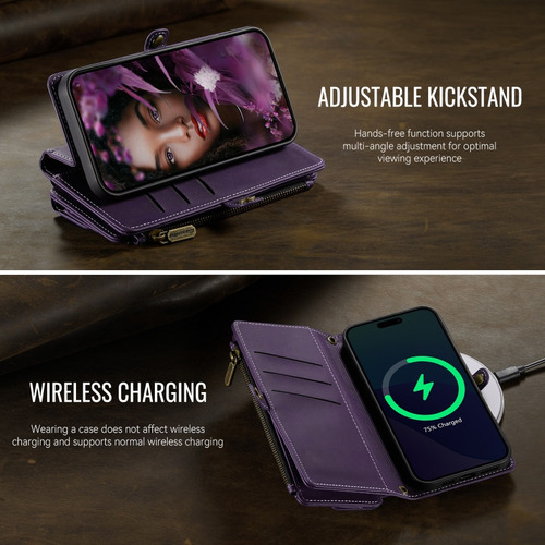 Funda Tipo Cartera Con Cierre De Piel Con Cordón Para Samsung Galaxy S25 Edge S24 Fe S23 Plus S22 Ultra S21 A16 A56
