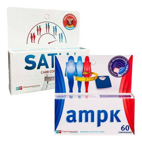 Ampk + Satial Combo Adelgaza Disminuye Hambre X 60 Comp C/u