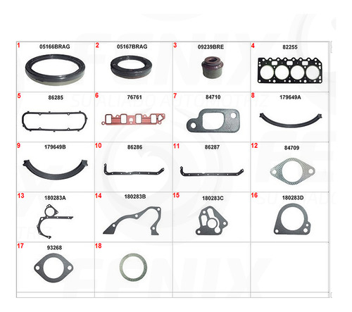 Empaquetadura Motor Completa Ford Fiesta 1.3