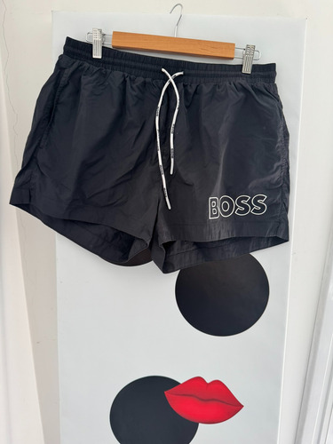 Shorts Corto Bañador Hugo Boss Talle Xl Negro