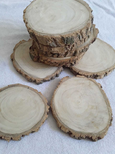 Imagem 3 de 5 de Kit 8 Bolachas Madeira De Diversos Tamanhos