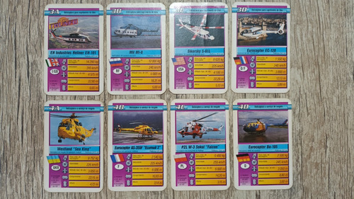 Jogo De Cartas Super Trunfo Helicópteros Em Ação Grow 1999 (Usado)