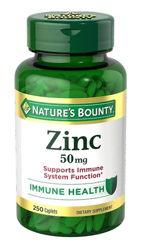 Zinc 50mg Natures Bounty 250 Cápsulas 