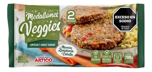 Medallón Vaggies Lentejas - Pack 3u - Congelados Artico