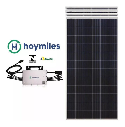 Kit Completo Usina Solar Com 4 Painel Fotovoltaico 1,320 Kwp