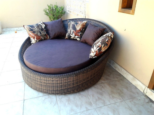 Sofá Chaise Concha 1.60 Cm Fibra Sintética Varanda Área