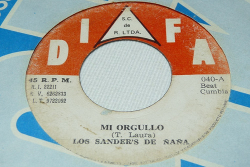 Jch- Los Sanders De Ñaña Mi Orgullo Cumbia 45 Rpm