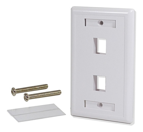 ¡ Tapa Face Plate Doble En Abc Para Red Rj45 Powest !!